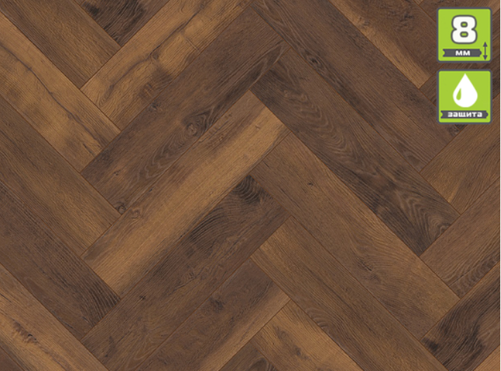 ЛАМИНИРАН ПАРКЕТ HERRINGBONE К411 8мм 32/AC5/4V ФУГА ДЪБ ЛАГУНА